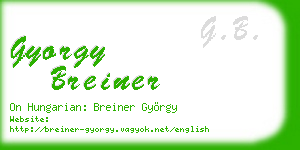 gyorgy breiner business card